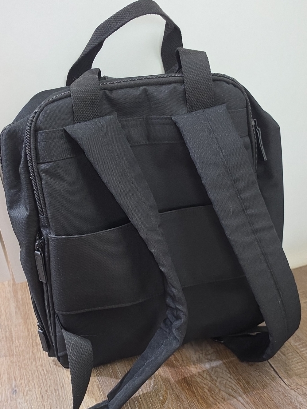 Beis Expandable Backpack In Black - Picture 2 of 5